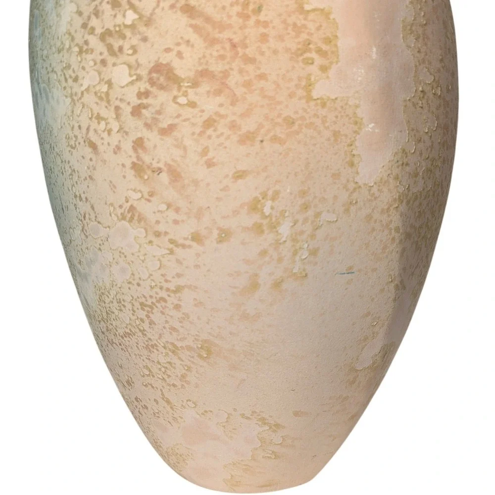 Vintage Tony Evans Large Raku Studio Art Pottery Vase 1982 Modernist  Brutalist‎
